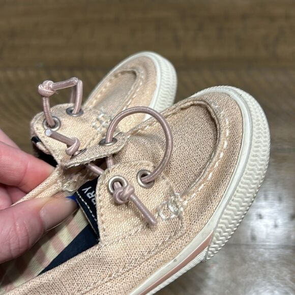 Toddler size 7 rose gold Sperry shoes - Picture 7 of 8